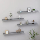 Wall shelves 4 pcs 80x9x3 cm grey