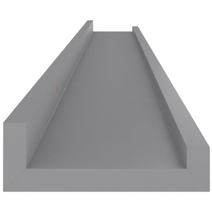 Wandschappen 4 100 x 9 x 3 cm Grijs