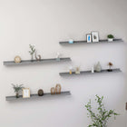 Wandschappen 4 st 100x9x3 cm grijs MDF