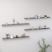 Wall shelves 4 pcs 115x9x3 cm gray