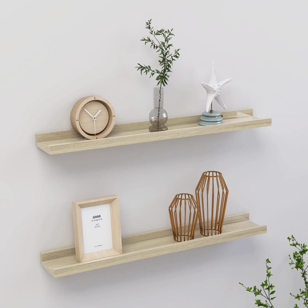 Wandschappen Kleurig 2 60 x 9 x 3 cm Sonoma eiken