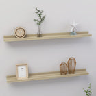 Wandplanken 2 st 80x9x3 cm sonoma eiken