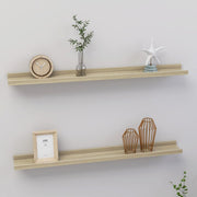 Wall shelves 2 pcs Sonoma oak 80x9x3 cm