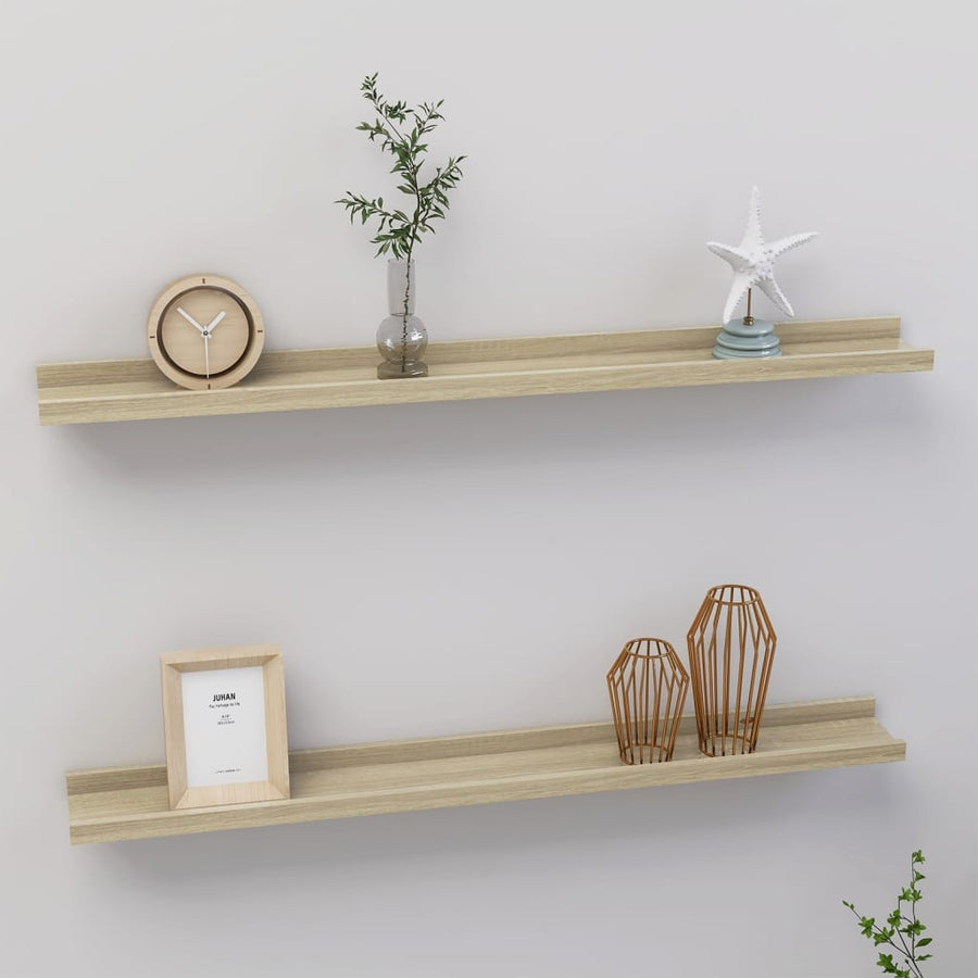 Wandschappen Kleurig 2 80 x 9 x 3 cm Sonoma eiken