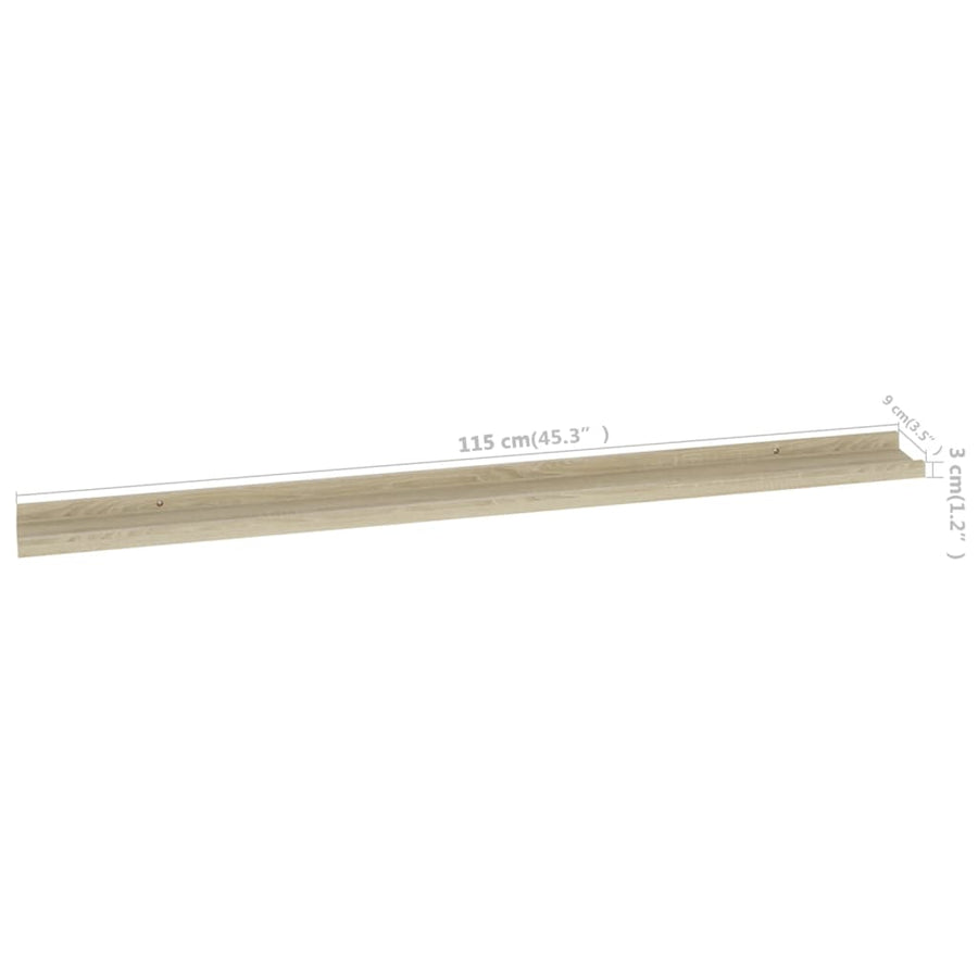 Wandschappen Kleurig 2 115 x 9 x 3 cm Sonoma eiken