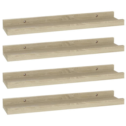 Wandschappen Kleurig 4 40 x 9 x 3 cm Sonoma eiken
