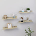 Wall shelves 4 pcs 40x9x3 cm Sonoma oak-coloured