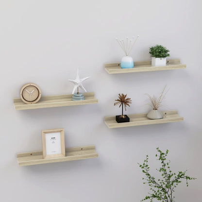 Wandschappen Kleurig 4 40 x 9 x 3 cm Sonoma eiken