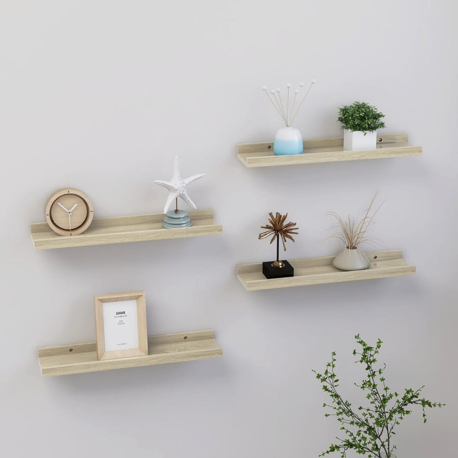 Wandschappen Kleurig 4 40 x 9 x 3 cm Sonoma eiken