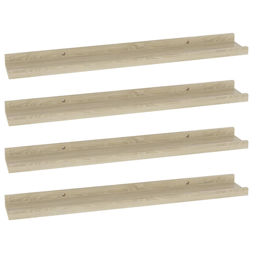 Wandschappen Kleurig 4 60 x 9 x 3 cm Sonoma eiken