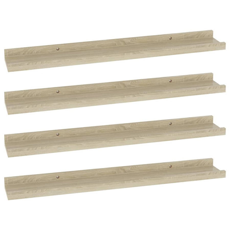 Wandschappen Kleurig 4 60 x 9 x 3 cm Sonoma eiken