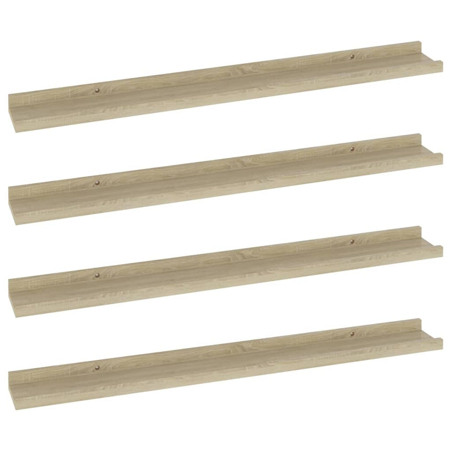 Wandschappen Kleurig 4 80 x 9 x 3 cm Sonoma eiken