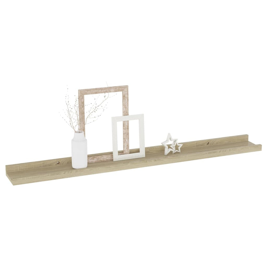 Wandschappen Kleurig 4 80 x 9 x 3 cm Sonoma eiken