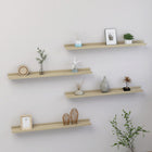 Wandschappen 4 st 80x9x3 cm sonoma eiken