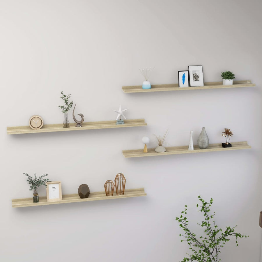 Wandschappen Kleurig 4 100 x 9 x 3 cm Sonoma eiken