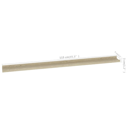 Wandschappen Kleurig 4 115 x 9 x 3 cm Sonoma eiken