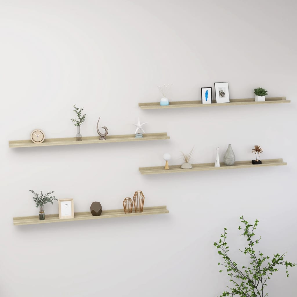 Wandschappen Kleurig 4 115 x 9 x 3 cm Sonoma eiken