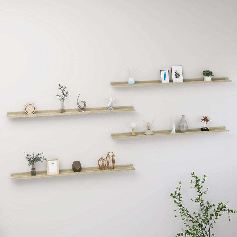 Wandschappen Kleurig 4 115 x 9 x 3 cm Sonoma eiken