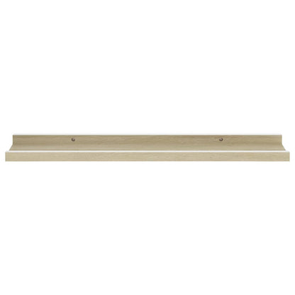 Wandschappen Kleurig 2 60 x 9 x 3 cm Wit en sonoma eiken