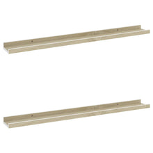 Wandschappen Kleurig 2 80 x 9 x 3 cm Wit en sonoma eiken