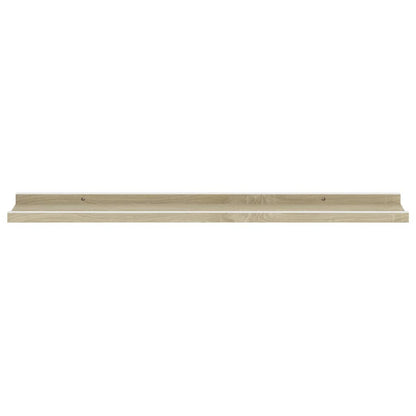 Wandschappen Kleurig 2 80 x 9 x 3 cm Wit en sonoma eiken