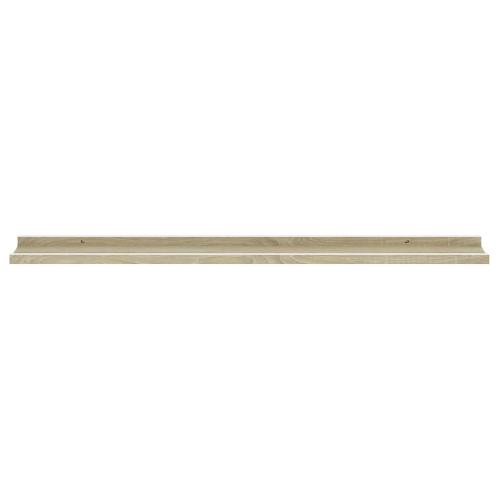Wandschappen Kleurig 2 100 x 9 x 3 cm Wit en sonoma eiken