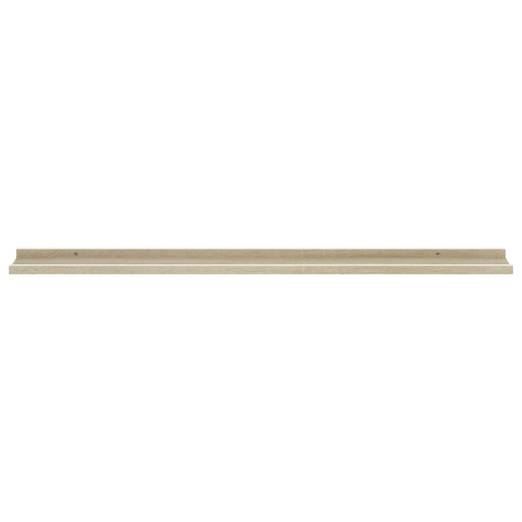Wandschappen Kleurig 2 115 x 9 x 3 cm Wit en sonoma eiken