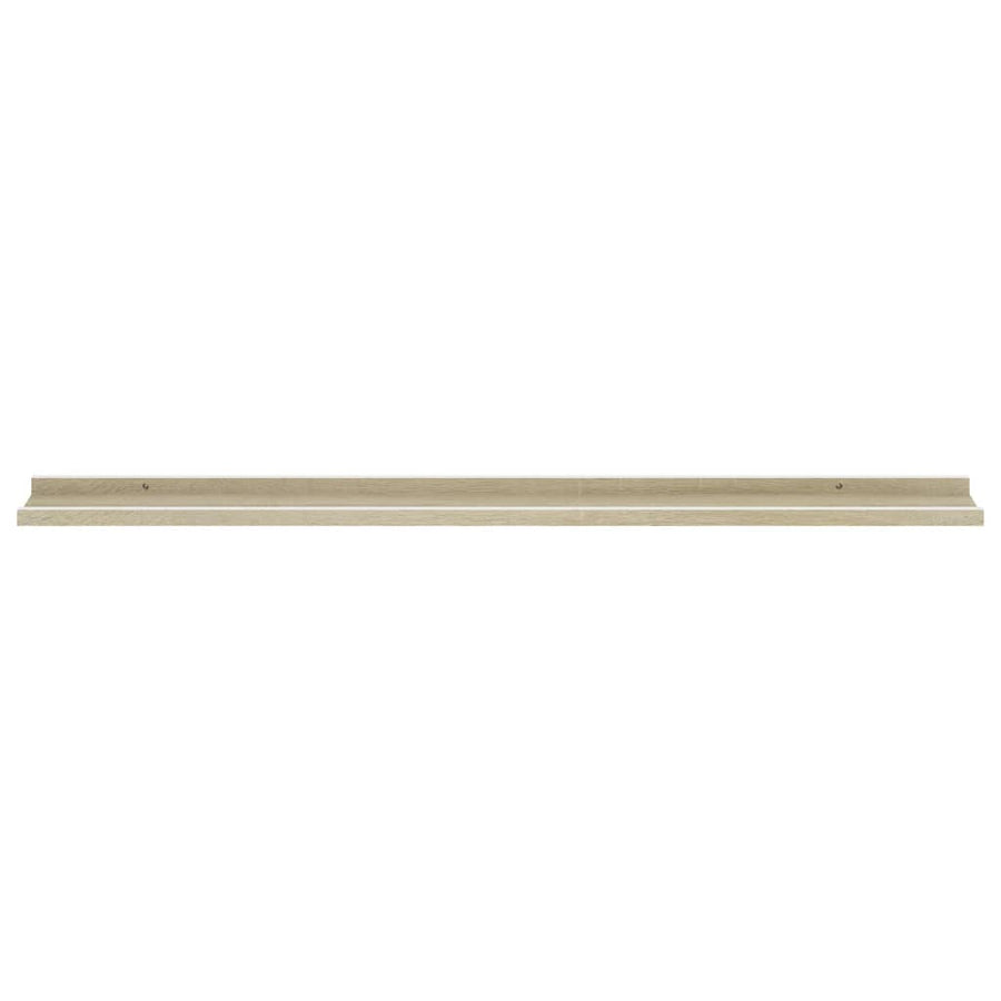 Wandschappen Kleurig 2 115 x 9 x 3 cm Wit en sonoma eiken