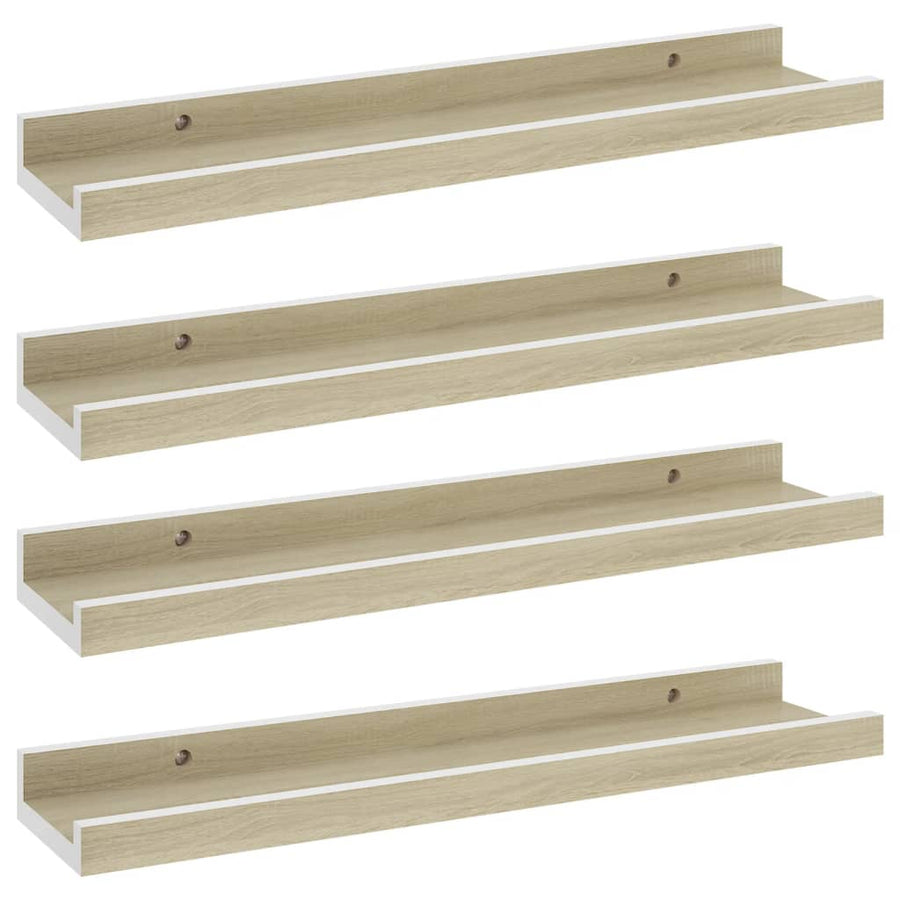 Wandschappen Kleurig Wit En Sonoma Eiken 4