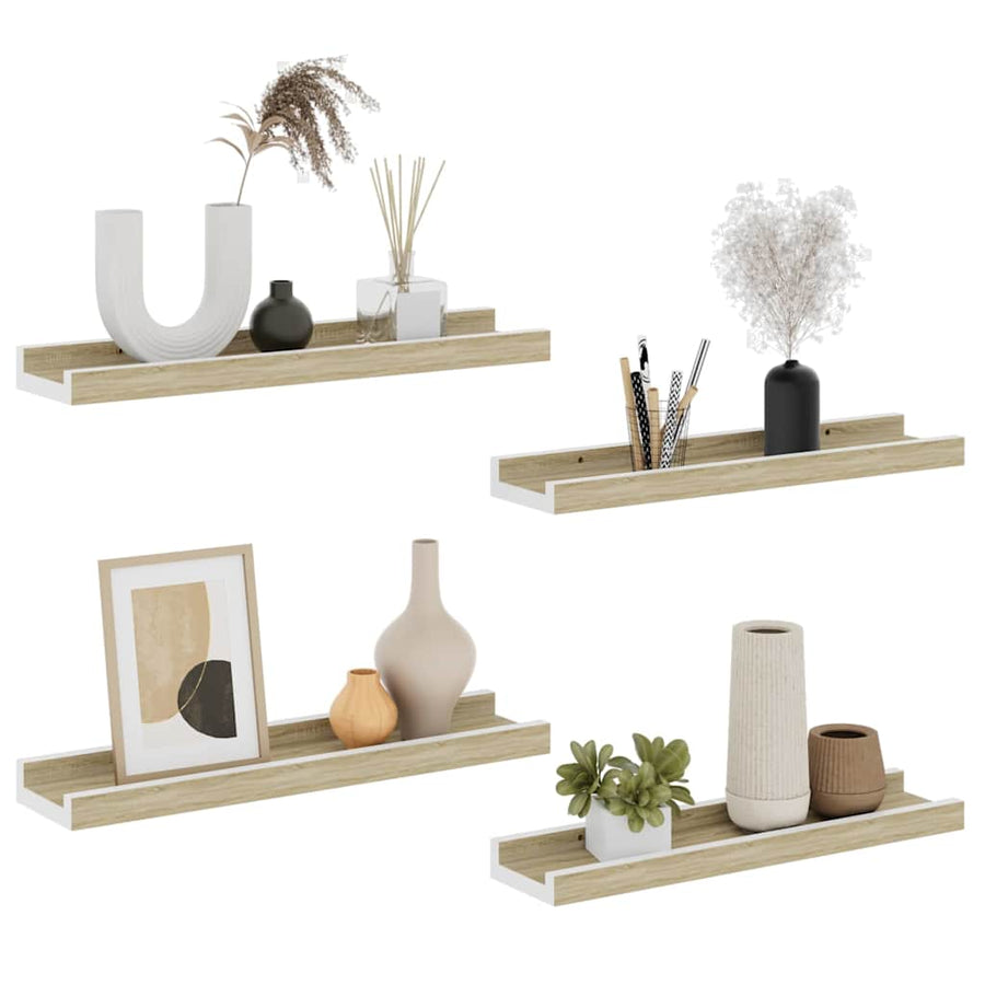 Wandschappen Kleurig Wit En Sonoma Eiken 4