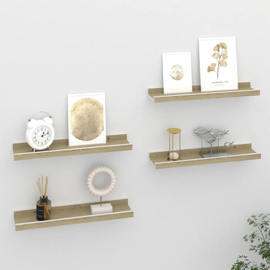 Wandschappen Kleurig Wit En Sonoma Eiken 4