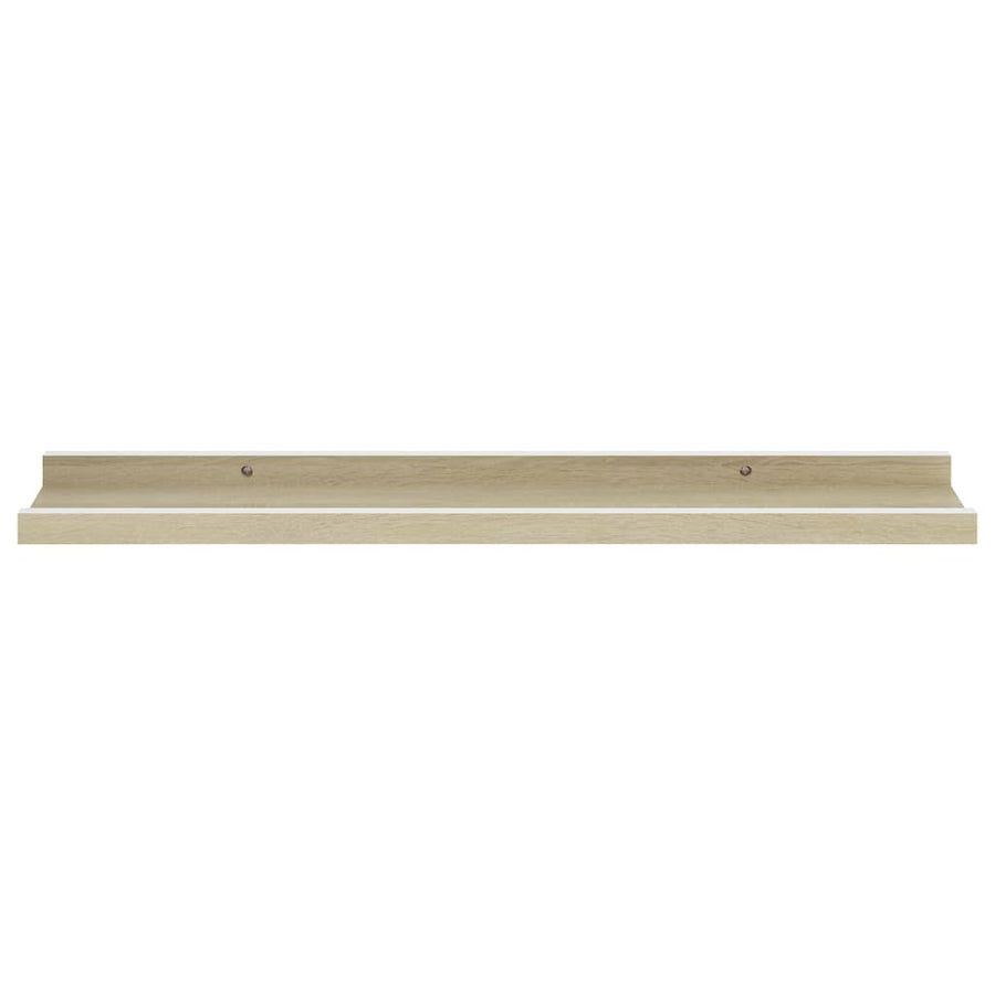 Wandschappen Kleurig 4 60 x 9 x 3 cm Wit en sonoma eiken