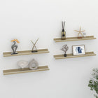 Wandplanken 4 st 60x9x3 cm wit sonoma eiken