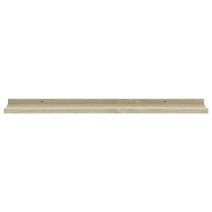 Wandschappen Kleurig 4 80 x 9 x 3 cm Wit en sonoma eiken
