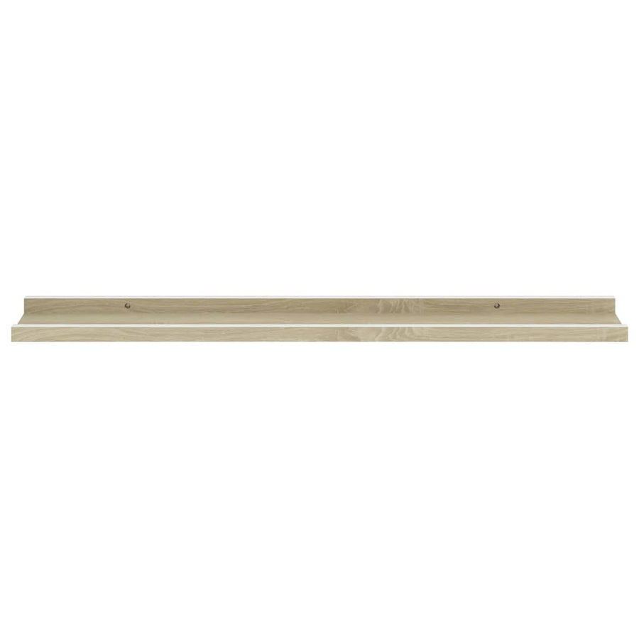 Wandschappen Kleurig 4 80 x 9 x 3 cm Wit en sonoma eiken