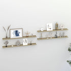 Wandschappen 4 st 100x9x3 cm wit sonoma eiken