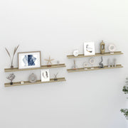 Wandschappen 4 st 100x9x3 cm wit sonoma eiken