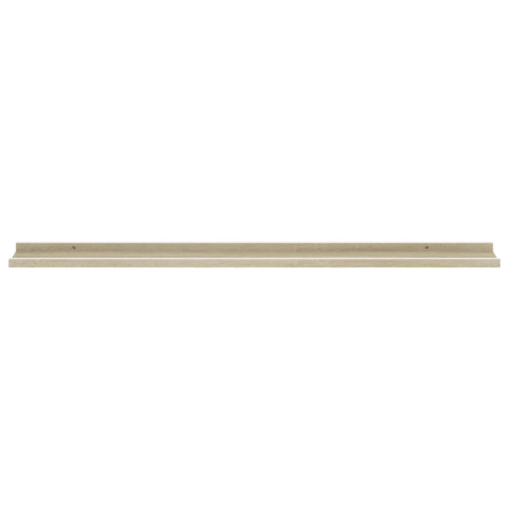 Wandschappen Kleurig 4 115 x 9 x 3 cm Wit en sonoma eiken