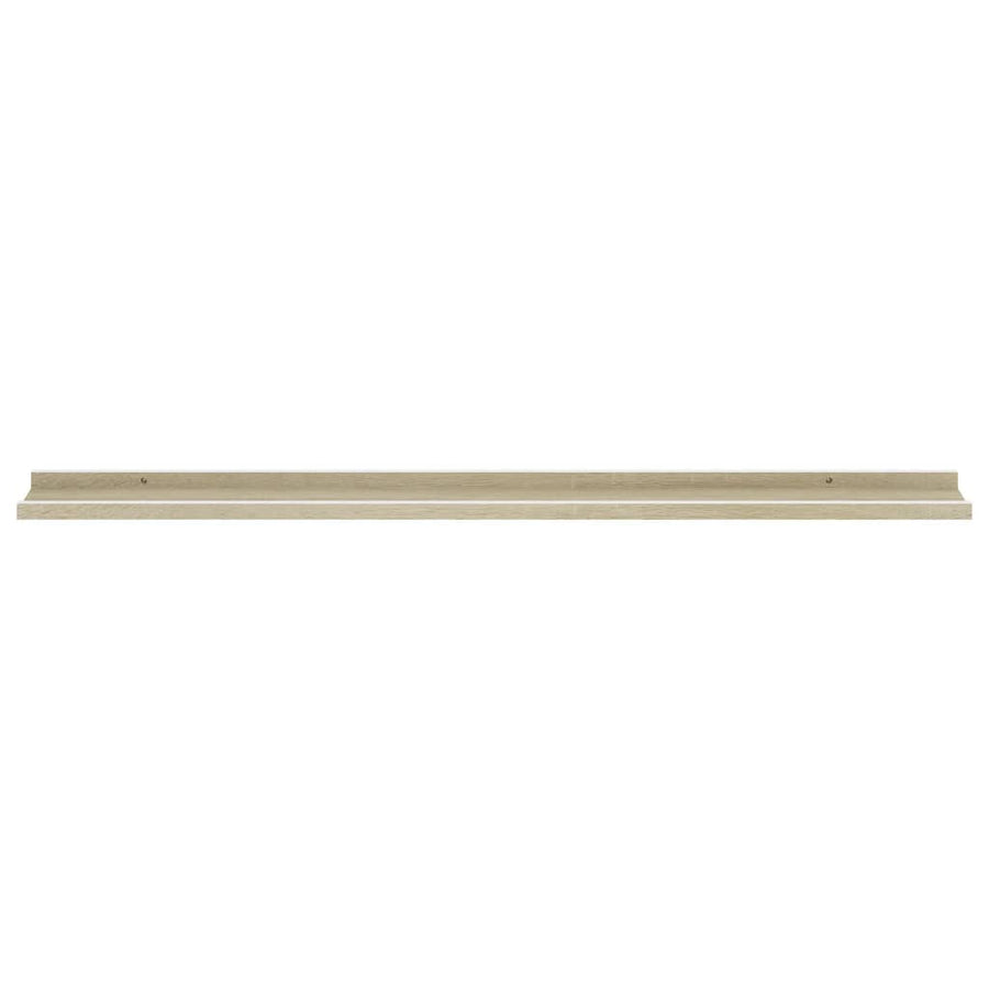 Wandschappen Kleurig 4 115 x 9 x 3 cm Wit en sonoma eiken