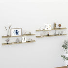 Wall shelves 4 pcs 115x9x3 cm white and Sonoma oak color