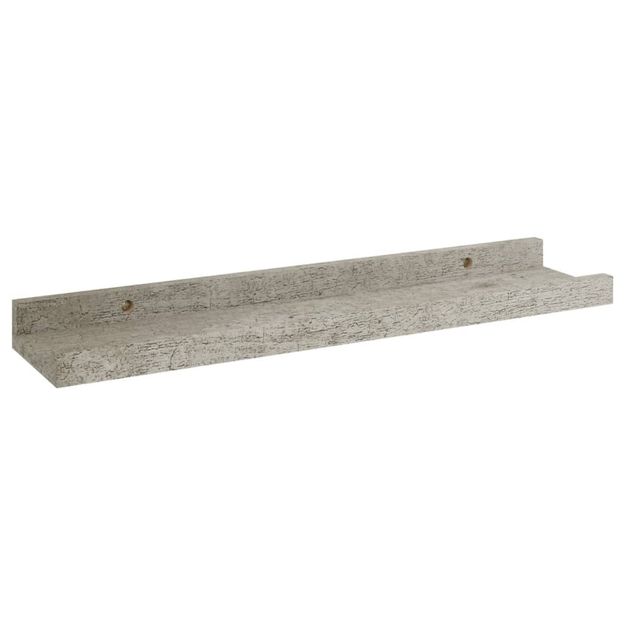 Wandschappen 2 40 x 9 x 3 cm Betongrijs