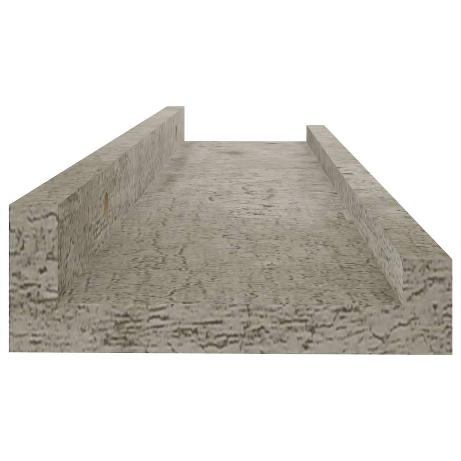Wandschappen 2 40 x 9 x 3 cm Betongrijs