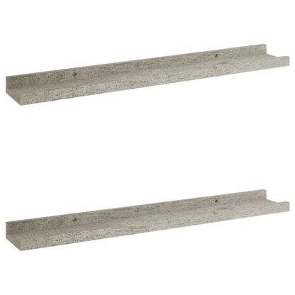 Wandschappen 2 60 x 9 x 3 cm Betongrijs