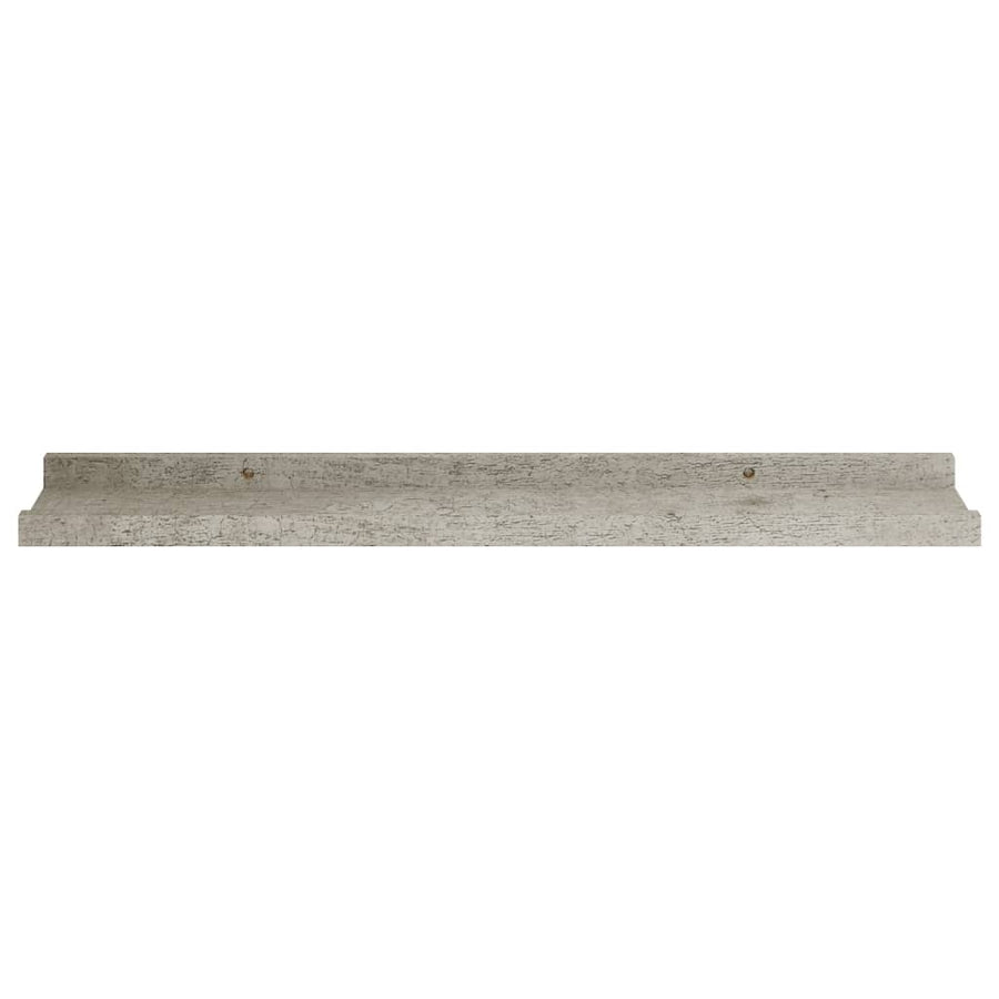 Wandschappen 2 60 x 9 x 3 cm Betongrijs