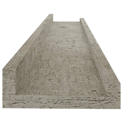 Wandschappen 2 60 x 9 x 3 cm Betongrijs