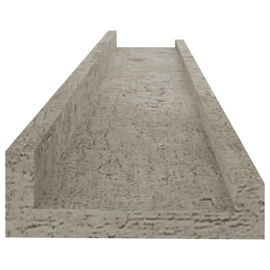 Wandschappen 2 60 x 9 x 3 cm Betongrijs