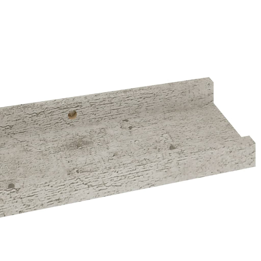 Wandschappen 2 60 x 9 x 3 cm Betongrijs