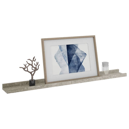 Wandschappen 2 80 x 9 x 3 cm Betongrijs