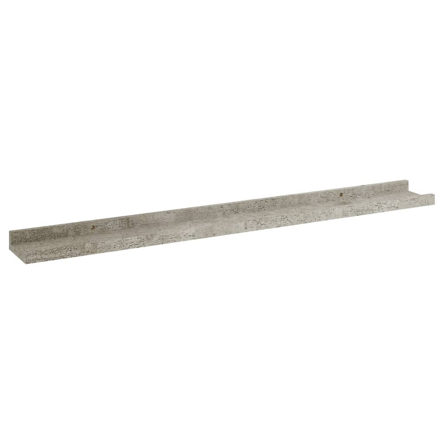 Wandschappen 2 80 x 9 x 3 cm Betongrijs