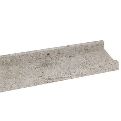 Wandschappen 2 80 x 9 x 3 cm Betongrijs